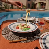 thumbnail of Novastyl - Lot 6 assiettes à pÂtes amatxi 28cm en faience blanc