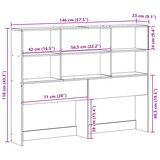 thumbnail of vidaXL Kopfteil mit Stauraum Wachsbraun 140 cm Massivholz Kiefer