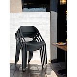 thumbnail of METRO PROFESSIONAL Cadeira empilhável com braços, plástico, preto