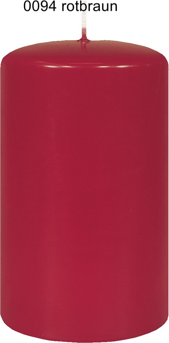 Kerzen Stumpenkerzen Rotbraun, 200 x 70 mm, 4 Stück
