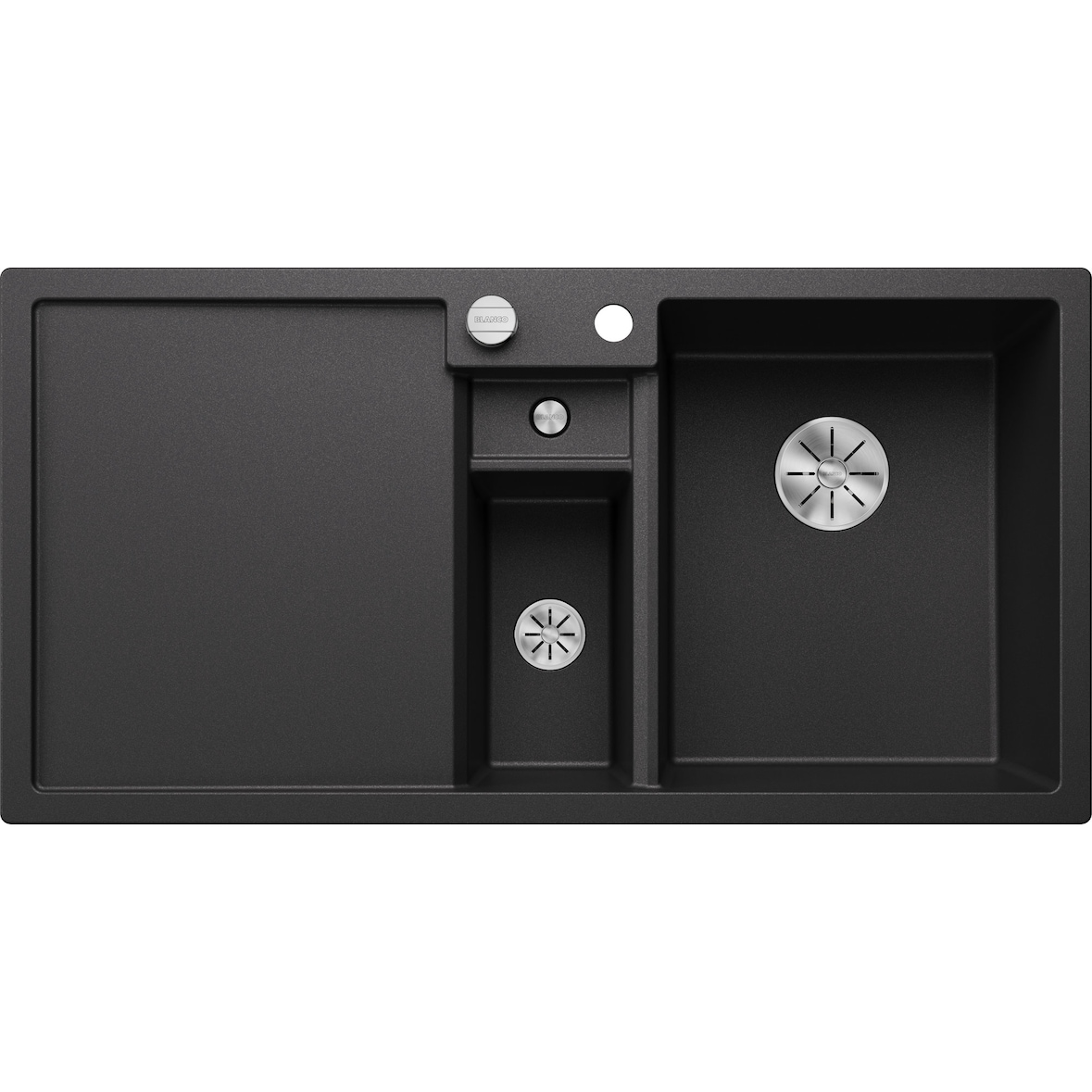 BLANCO COLLECTIS 6 S Einbauspüle, SILGRANIT, Anthrazit, Becken rechts, Excenter