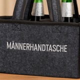 thumbnail of Flaschentasche Grau Filz 6 Fächer Männerhandtasche Tragetasche