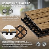 thumbnail of ECD Germany – WPC Terrassenfliesen – 30x30 cm Teak 2m² | Klickfliesen Holzoptik für Balkon & Terrasse