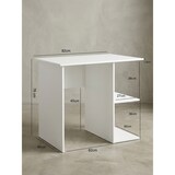 thumbnail of Computertisch WL5.757 Weiß Schreibtisch 82 x 60 x 76 cm, Kleiner Laptop PC Tisch Büro ohne Rollen, Bürotisch mit Ablage, Arbeitstisch Klein Nähtisch