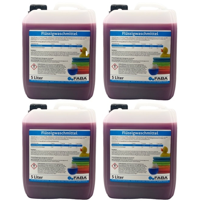 4 x 5 L Flüssigwaschmittel Konzentrat lila Universal Color