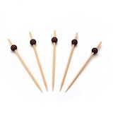 thumbnail of Picker aus Bambus mit schwarzer Kugel, 120 mm, 250 Stück - Spieße Fingerfood
