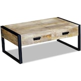 thumbnail of vidaXL Couchtisch mit 2 Schubladen Massivholz Mango 100x60x40 cm