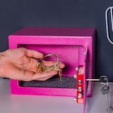 thumbnail of HMF 49216-15 Tresor mit Schlüssel, Möbeltresor klein, 23 x 17 x 17 cm, Pink