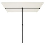 thumbnail of Helloshop26 - Buitenparasol met aluminium paal 2 x 1,5 m zandwit 02_0021267