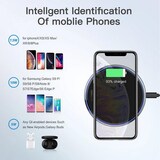 thumbnail of Chargeur Sans Fil Ultra-fin 15W Pour iPhone Samsung Huawei Xiaomi Portable Blanc Noir YONIS