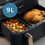 thumbnail of Friteuse Electrique  sans huile PHILIPS - Airfryer NA352/04 - Double cuve 9L - 8 programmes de cuisson - Accessoires inclus - 2750W usage non-intensif