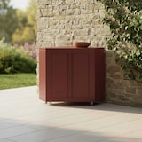 thumbnail of Oviala Meuble d'angle pour cuisine extérieure en acier 96 x 109 x 60 cm cm brique