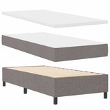 thumbnail of vidaXL Boxspringbett mit Kissen mit Kopfteil Taupe 90 x 200 cm Stoff