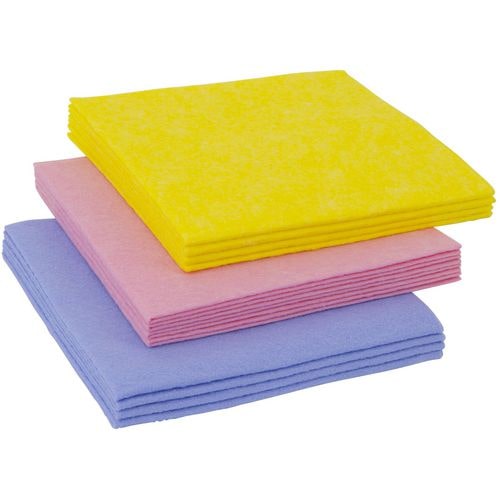 BETRA Viskose Geschirrtücher Blau, Gelb, Pink 35 x 35 x 6,5 cm 1020992 12 Stück