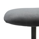 thumbnail of SalesFever Sessel und Hocker Set | mit Drehfunktion | Bezug Cord-Stoff | Beine Metall | B 82 x T 85 x H 106 cm | grau – schwarz