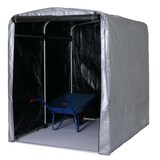 thumbnail of Décoshop26 - Abri de jardin en aluminium rangement divers extérieur protection uv imperméable 201x157x201 cm argenté 04_0005736