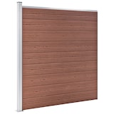 thumbnail of vidaXL WPC Zaun-Set 8 Quadrate + 1 Schräge 1484x186 cm Braun