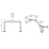 thumbnail of Dataflex Viewlite Plus 2-fach Monitor Tischhalterung, silber (58.652)