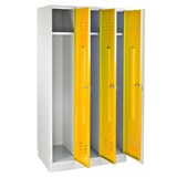 thumbnail of PROREGAL Garderobenschrank Ermine mit 3 Türen | HxBxT 178x89x50cm | Lichtgrau/Gelb