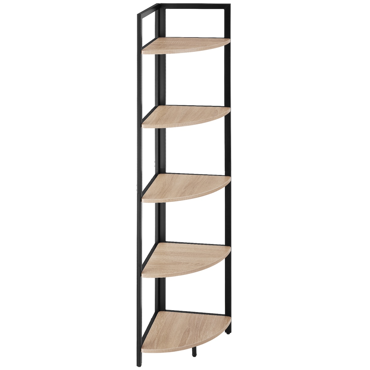 tectake Scaffali ad angolo Castlebar 30 x 30 x 150 cm - Industriale legno chiaro, rovere Sonoma - 404772