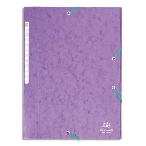 Exacompta Sammelmappe mit Gummizug und 3 Klappen, Maxi-Kapazität, aus Manila Karton 425g/qm 500µ, 24x32cm für DIN A4