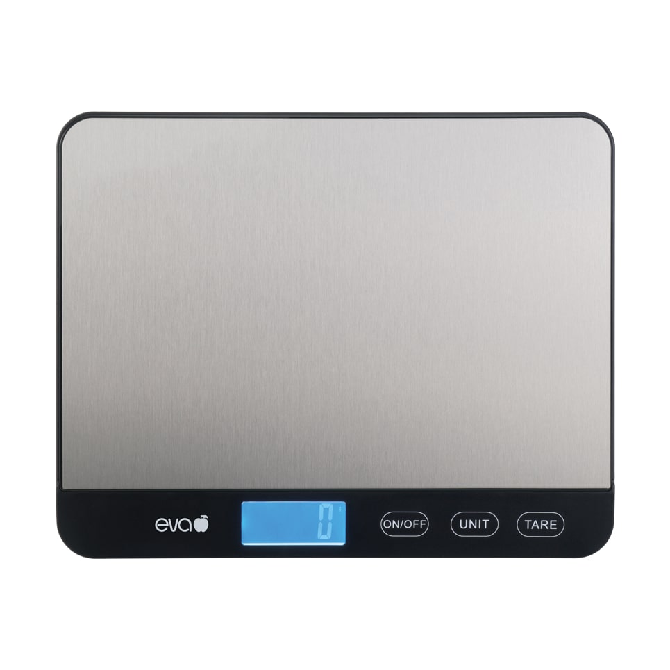 Eva balance de cuisine professionnelle inox 18/10 + LED 15 kg / 1 g