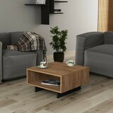 thumbnail of Dmora Wohnzimmertisch Dmasolin, Niedriger Wohnzimmertisch, Kaffeeregal, Couchtisch für Sofa, 60x60h32 cm, Eiche und Anthrazit