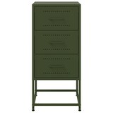 thumbnail of vidaXL Nachtkastje 36x39x78 cm staal olijfgroen