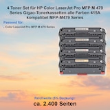 thumbnail of 4 Toner Set für HP Color LaserJet Pro MFP M 479 Series Gigao-Tonerkassetten alle Farben 415A kompatibel MFP-M479 Series