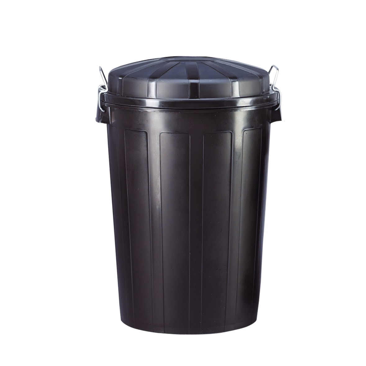 Cubo industrial 95 litros con tapa. Color Negro.