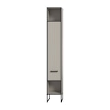 thumbnail of Bagno Hochschrank Bad 1 Tür 2 Fächer hellgrau, cremefarben.
