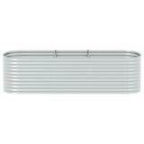 thumbnail of vidaXL Garten-Hochbeet 320x80x81 cm Verzinkter Stahl Silbern