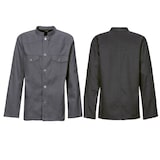 thumbnail of 227 - Kochjacke Westernstyle, langarm, Druckknöpfe : graphit 65% Polyester 35%Baumwolle 220 g/m² XL