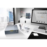 thumbnail of Durable, Cassettiera un cassetto colorato varicolor, grigio safe, 8cm, serratura con chiave
