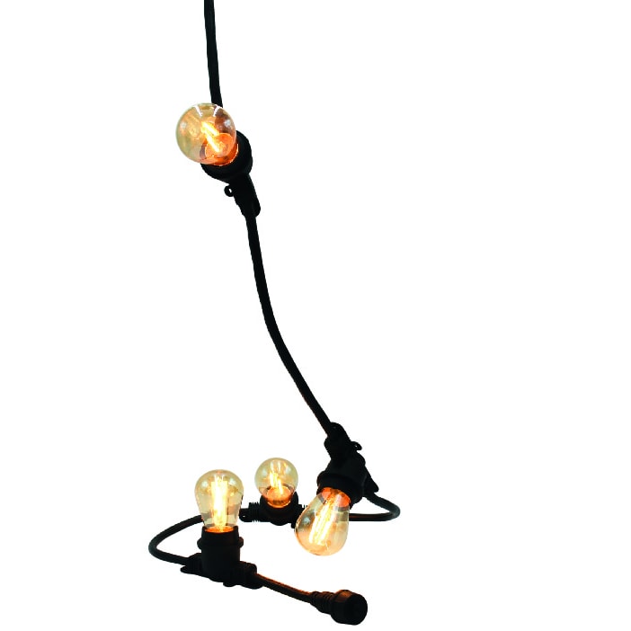 Lumisky Luci a stringa collegabili E27 PVC 5M Noir