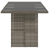 thumbnail of vidaXL Gartentisch mit Glasplatte Grau 190x80x75 cm Poly Rattan