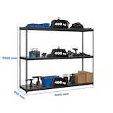 thumbnail of SimonRack Metalen Stellingkast Opbergrek 2000x1200x450 mm, Zwaar Belastbaar Rek, 400 kg Draagvermogen, 3 Verstelbare Metalen Planken - Ecoforte