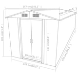 thumbnail of Helloshop26 - Abri de jardin cabane cabanon maison de stockage remise extérieur hangar outils robuste 257 x 990 x 181 cm acier 02_0022209