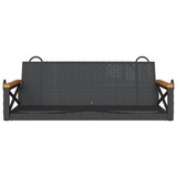 thumbnail of vidaXL Hängebank Schwarz 109x62x40 cm Poly Rattan