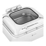 thumbnail of Helloshop26 - Chafing dish GN 2/3 professional fondo piatto (acciaio inox, vetro temperato, 5,3 litri, 1 contenitore GN 2/3, manico 14_0004234