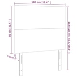 thumbnail of vidaXL LED Kopfteil Dunkelblau 100x5x118/128 cm Samt