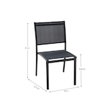 thumbnail of METRO PROFESSIONAL Chaise de terrasse CALYPSO II, textilène/aluminium, empilable, gris foncé