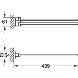 thumbnail of Grohe Handtuchhalter ESSENTIALS 2-armig