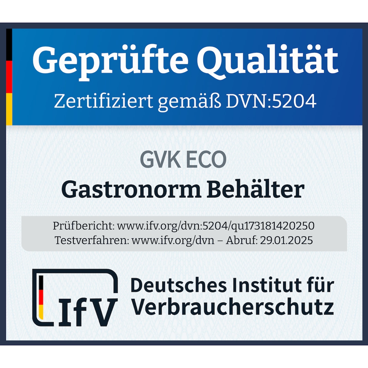 GN Behälter Gastronorm 1/3 150 mm aus Edelstahl GVK ECO