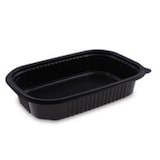 thumbnail of Kombi Menübox Mikrowellenschalen Schwarz 1-Facher 850 ml mit klarem Domedeckel aus PP / 600 Stk.