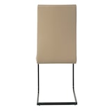 thumbnail of Möbilia Freischwinger-Stuhl 2er Set | Kunstleder | Freischwingergestell | B 42 x T 59 x H 97 cm | taupe – schwarz | 21020060 | Serie STUHL