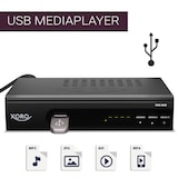 thumbnail of XORO HRS 8659 Digitaler DVB-S2 HDTV Satelliten-Receiver HDMI & SCART Anschluss Unterstützt Unicable Digitaler Audioausgang USB 2.0 Media Player black