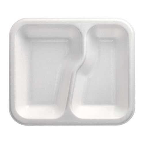 600 Siegelschalen, XPS, 2-geteilt, 1000 ml, 21,2 x 24,7 cm weiss Menüschalen