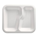 thumbnail of 600 Siegelschalen, XPS, 2-geteilt, 1000 ml, 21,2 x 24,7 cm weiss Menüschalen