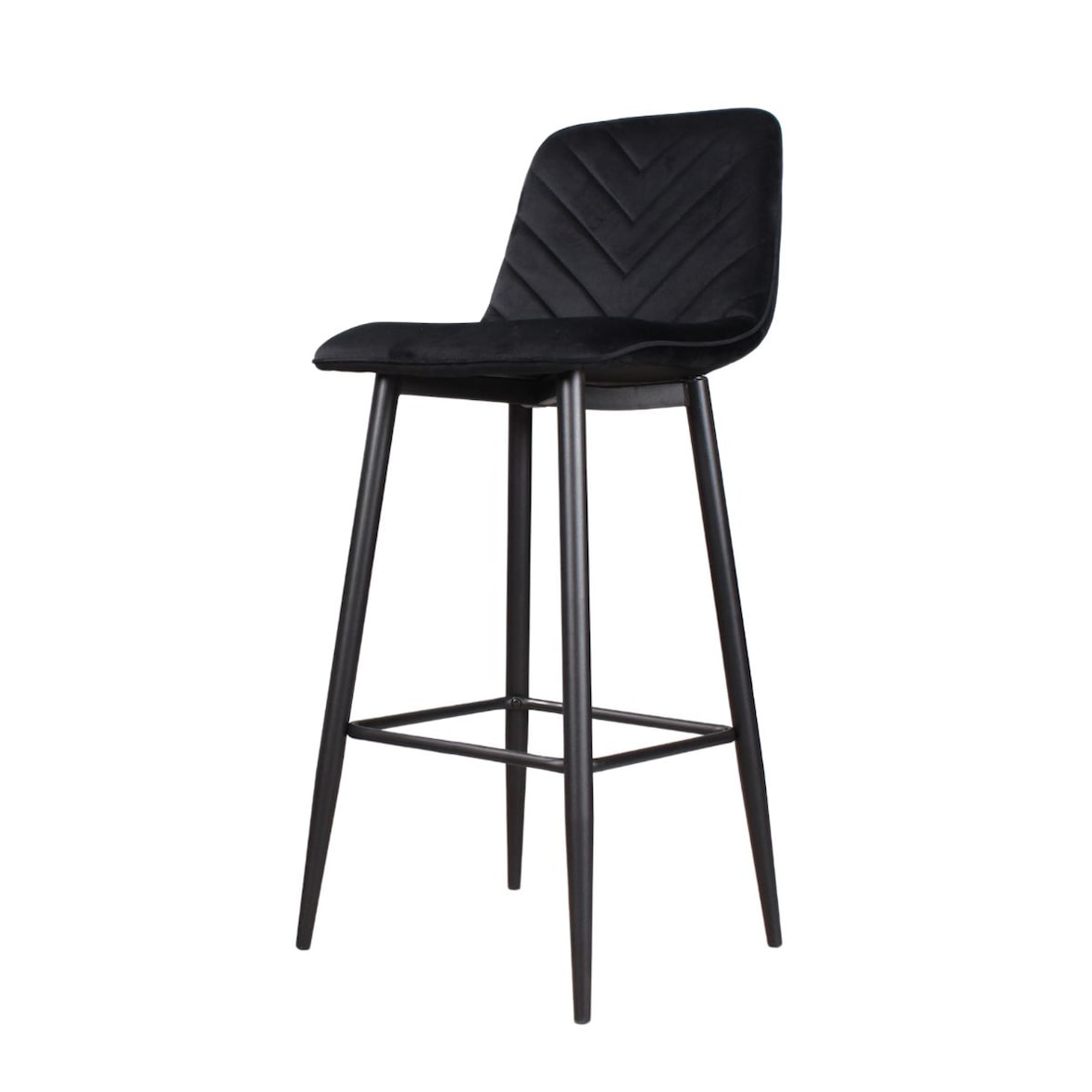 DS4U - Gaby barkruk velvet 75 cm 2.0 - zwart